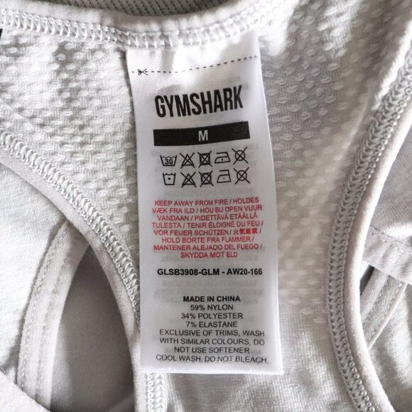 Gymshark Women's Sz M Grey Vital Rise Medium Support Keyhole Stretch Sports Bra - Picture 8 of 8